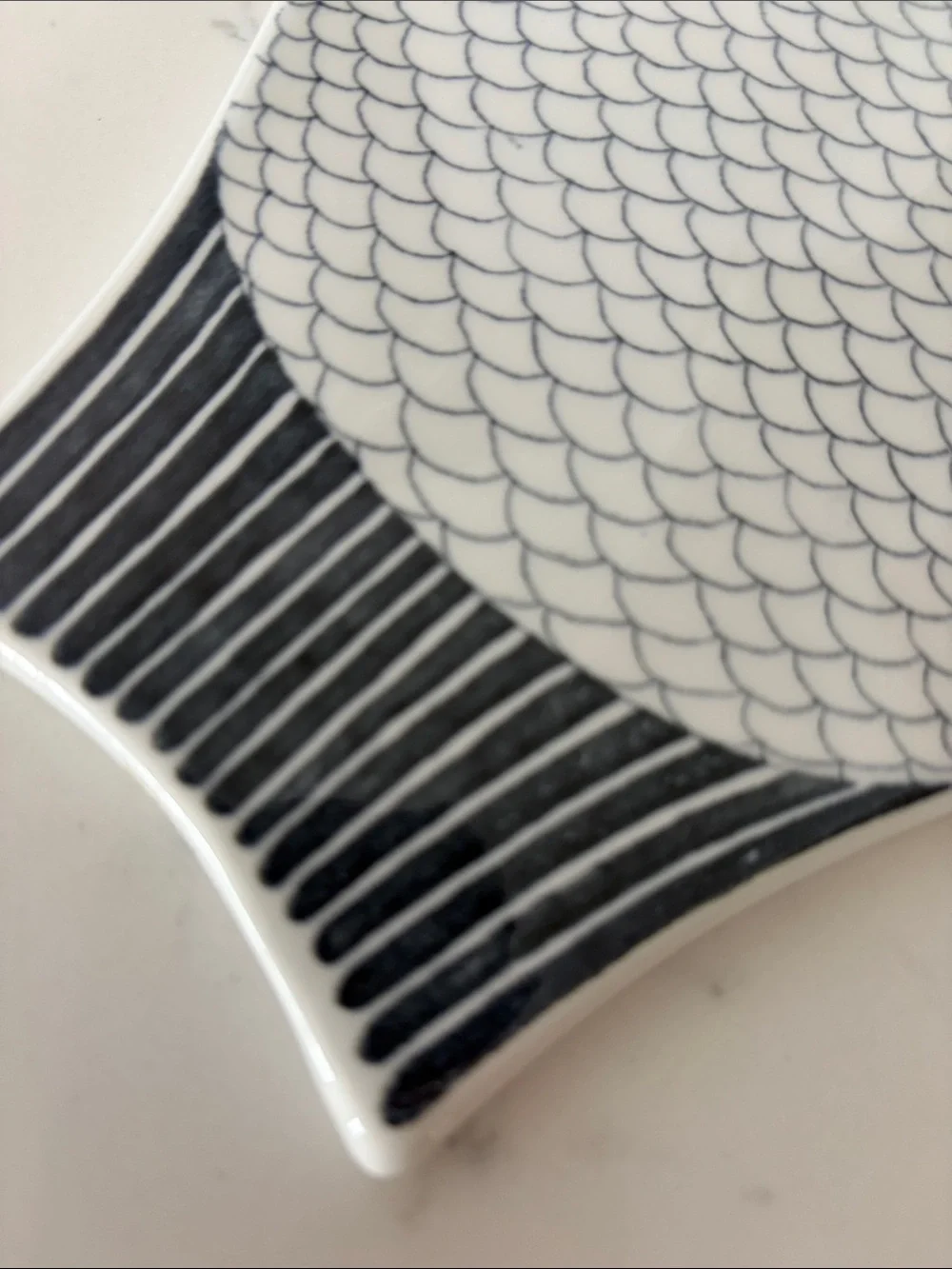 Mid Century Fish-Shaped Ceramic Serving Board